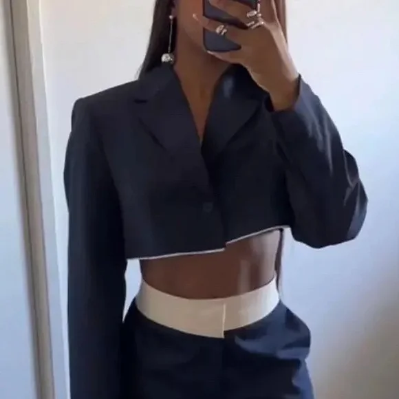 Zara cropped jacket blazer - Picture 8 of 17